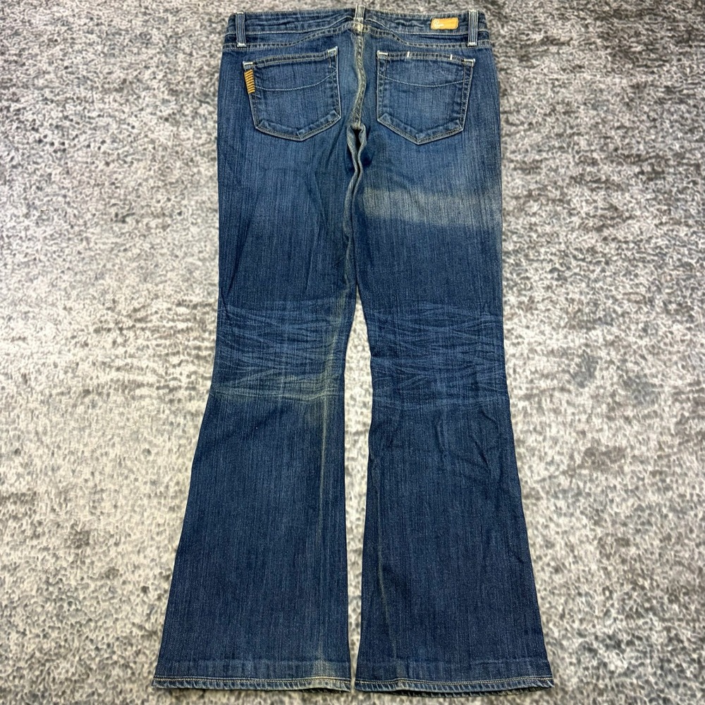 Paige Laurel Canyon Jeans Womens 28 (31x30) Blue Low Rise Flare Bootcut Y2K